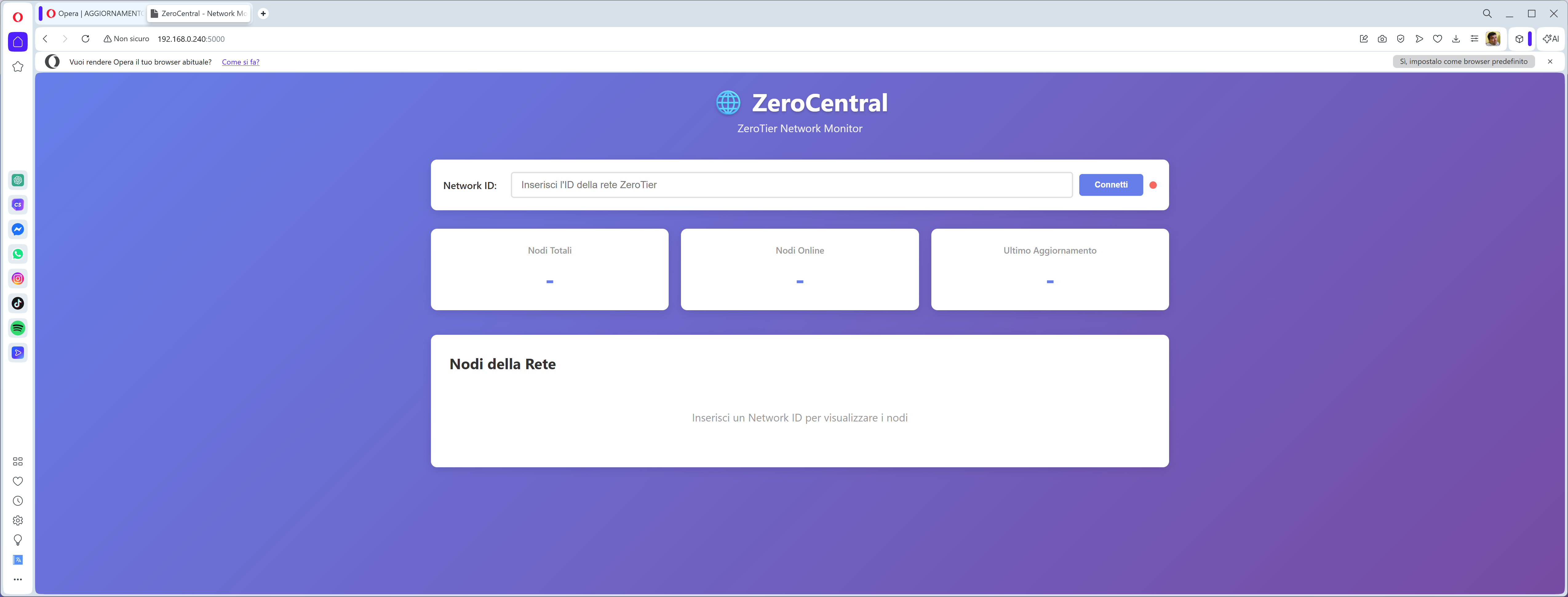 ZeroCentral dashboard