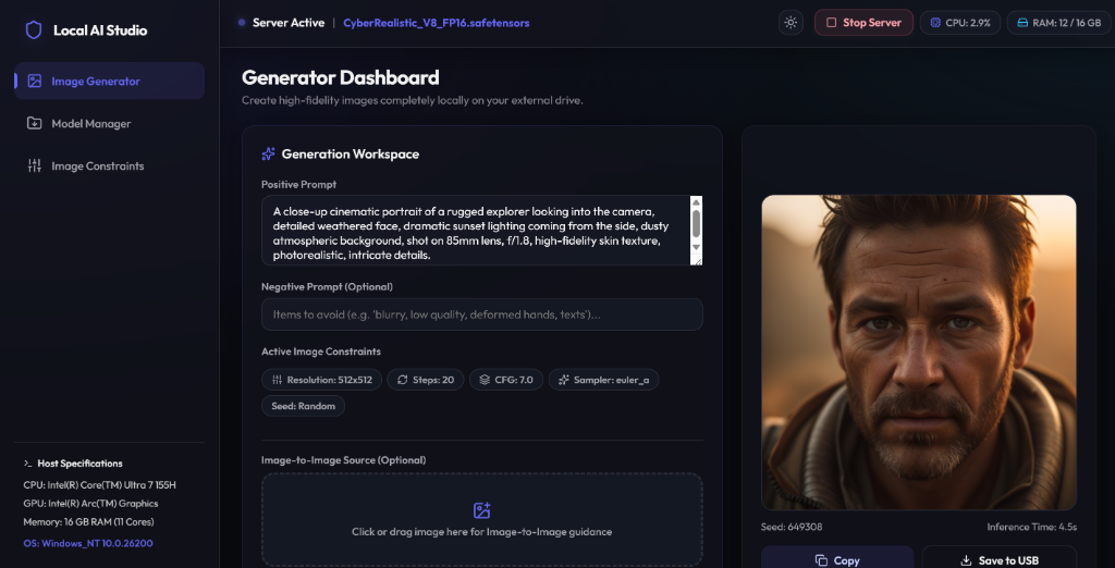 Local AI Studio Dashboard